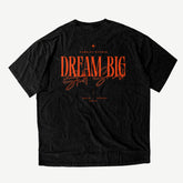 VAWZIFY 'Dream Big' Oversized Shirt in Vintage Schwarz – Statement-Rückenprint mit kraftvoller 'Dream Big' Botschaft.